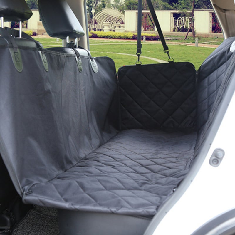 Pet Car Mat: Black, Waterproof Technology, Adjustable Tension Buckle - Firm Anti-aging Ribbon, Back Seats Dog Cushion for Pet Car Travel - Image 2