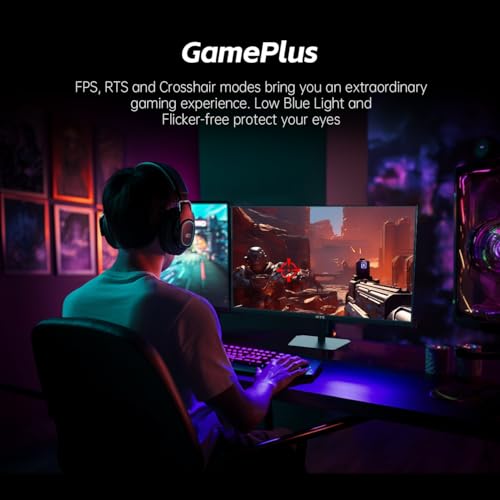 KTC 24.5'' Gaming Monitor, FHD 1080P 180Hz (Up to 200Hz) Fast IPS 128% sRGB Computer Monitor, HDR10, Adaptive Sync, Eye Care PC Gamer Monitor, HDMIx2, DP, VESA Mountable, Tilt Adjustable, H25T7 - Image 5