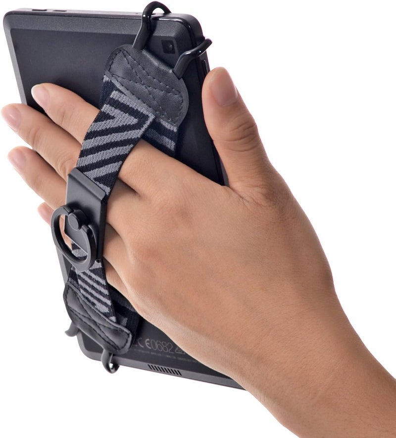 TFY TFY Security Hand Strap with 360Rotation Metal Ring FingerGrip Holder  Stand for Fire HD 8  Fire HD 10 and Other Tablets ONE Piece  - Image 2