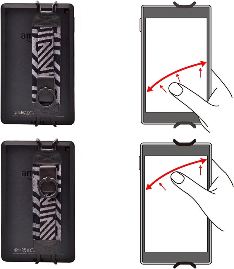 TFY TFY Security Hand Strap with 360Rotation Metal Ring FingerGrip Holder  Stand for Fire HD 8  Fire HD 10 and Other Tablets ONE Piece  - Image 4