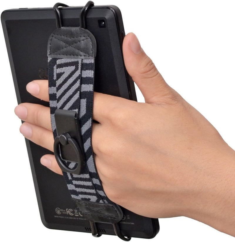 TFY TFY Security Hand Strap with 360Rotation Metal Ring FingerGrip Holder  Stand for Fire HD 8  Fire HD 10 and Other Tablets ONE Piece  - Image 3