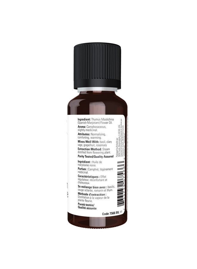 now Essential Oils, Marjoram Oil, Normalizing Aromatherapy Scent, Cold Pressed, 100% Pure, Vegan, Child Resistant Cap, 1-Ounce  - Image 2