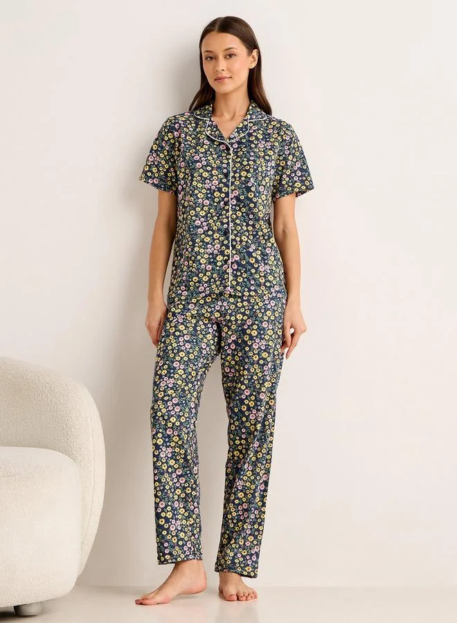 سبلاش فيڤ Pyjama Set Button-Down Shirt and Pants