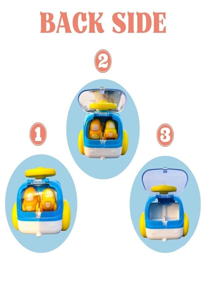 GoldiMec Baby Rattle Launcher Toy Car Vehicle, Galaxy car Launcher, Cartoon Ejection Car Toy Ste Vehicle Baby Galaxy car Toy Wheel Press Button with Wheel Rattle Inertial Driver Launcher - Image 3