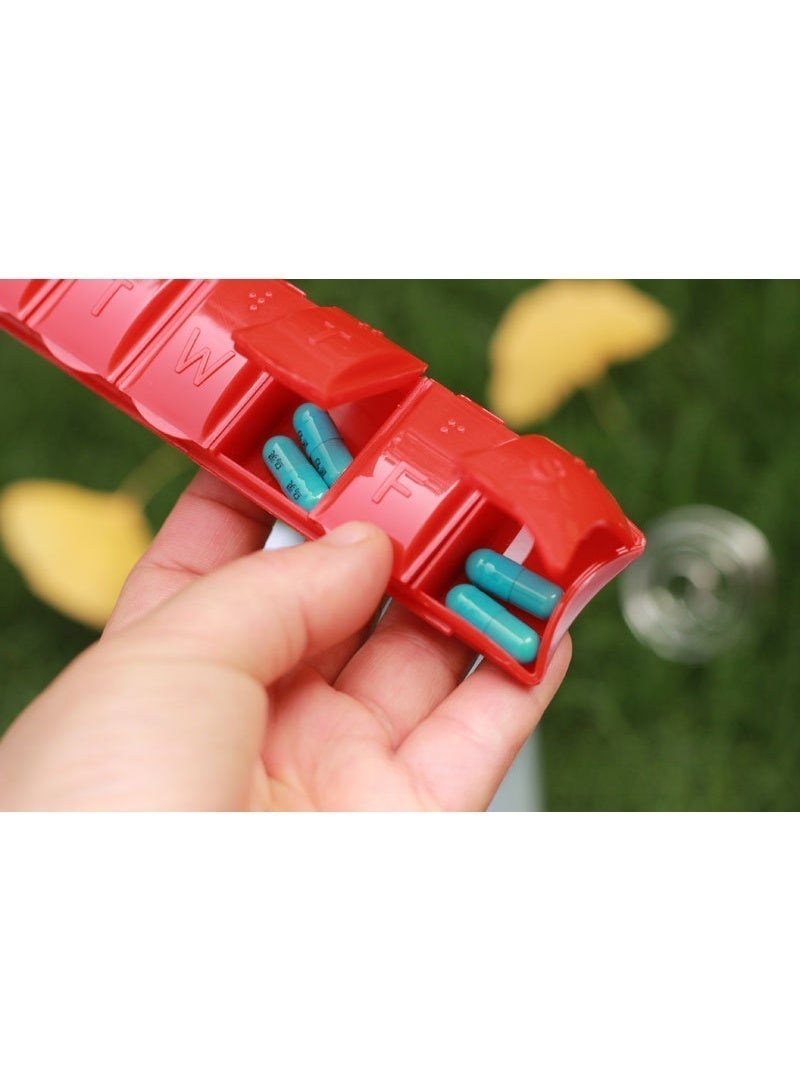 Hugifts 600ml Sports Shaker Bottle with 7-Day Pill Organizer & Mixing Ball, Portable Gym Protein Water Cup - Image 3