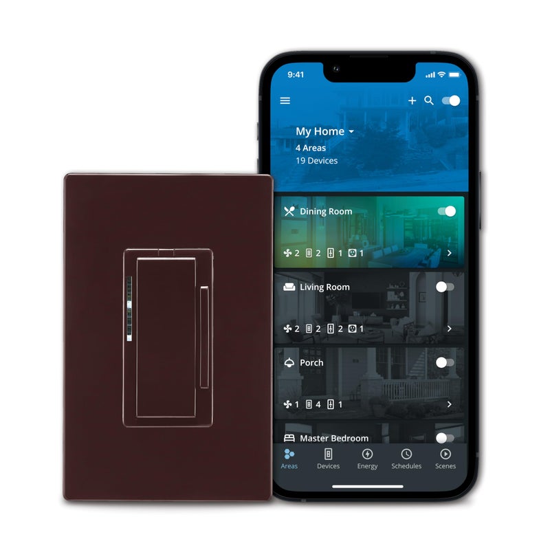 Eaton EWFD30C7BXL WiFi Smart Universal Dimmer Compatible with Alexa and Google Assistant Color Change Kit BrownBlackGray