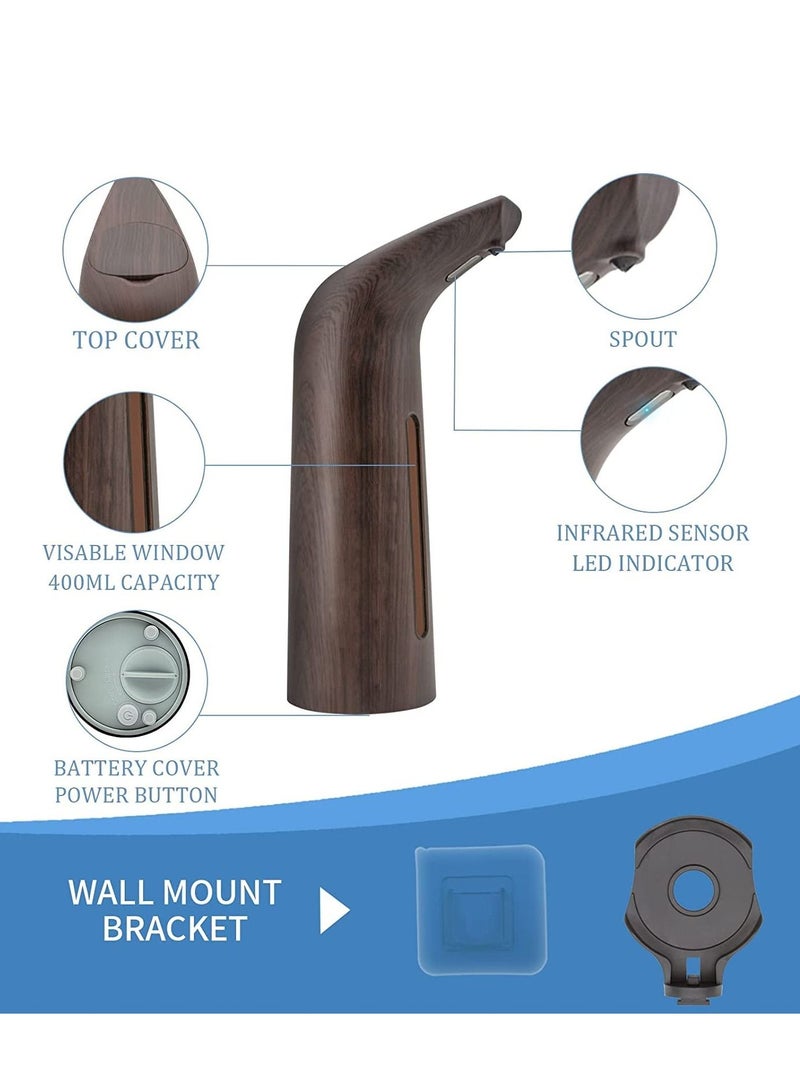 Arabest موزع الصابون الأوتوماتيكي مستشعر حركة بالأشعة تحت الحمراء 13.5 أوقية/400 مللي موزع الصابون الأوتوماتيكي لا لمس الحمام المطبخ فندق مطعم - Image 4
