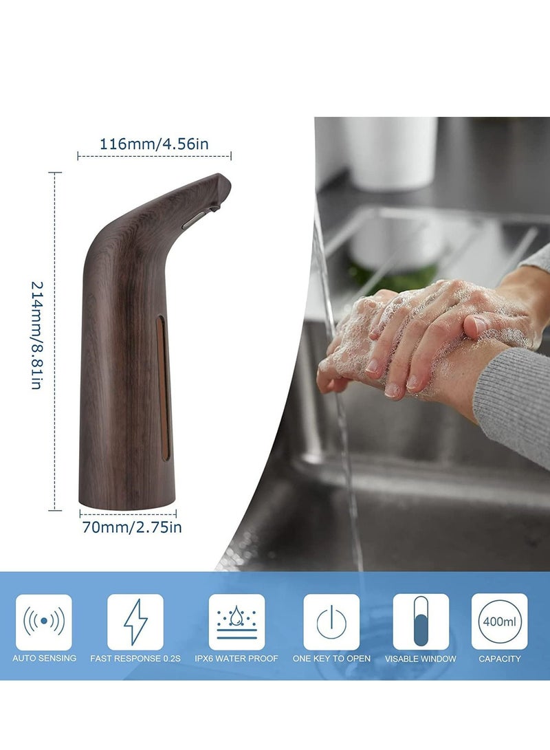 Arabest موزع الصابون الأوتوماتيكي مستشعر حركة بالأشعة تحت الحمراء 13.5 أوقية/400 مللي موزع الصابون الأوتوماتيكي لا لمس الحمام المطبخ فندق مطعم - Image 5