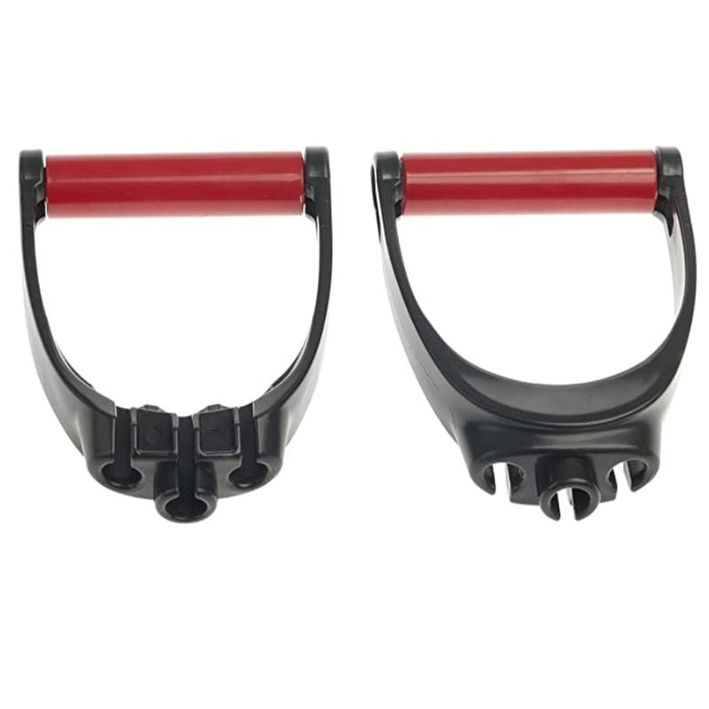 Lifeline Triple Grip Handles Fit Up to Three Resistance Cables for Continuous Muscle Tension Training BlackRed - Image 2