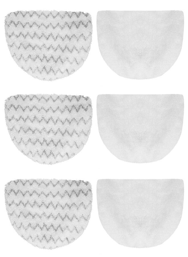 FFsign 6 Pack Replacement Steam Mop Pads for Bissell Powerfresh Steam Mop 1940 1440 1544 1806 2075 Series, Model 19402 19404 19408 19409 1940a 1940f 1940q 1940t 1940w B0006 B0017,Washable Cleaning Pad - Image 1