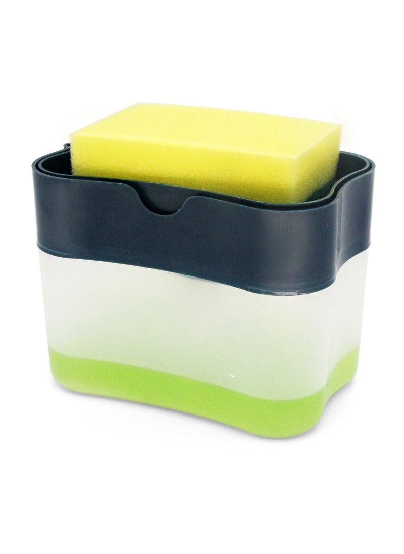 SKY-TOUCH - Soap Pump Dispenser and Sponge Holder for your Kitchen Sink Counter Top Liquid Dish Washing Dispenser - Image 1