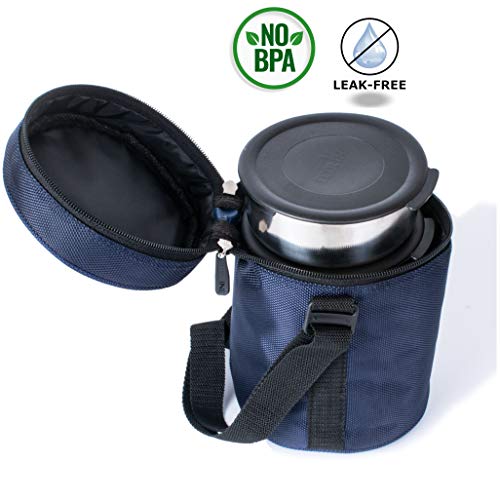 Ecoline V4 Lunch Box Stainless Steel .Capacity 1400ml(2 containers 400ml, 2 containers 300ml) Blue - Image 4