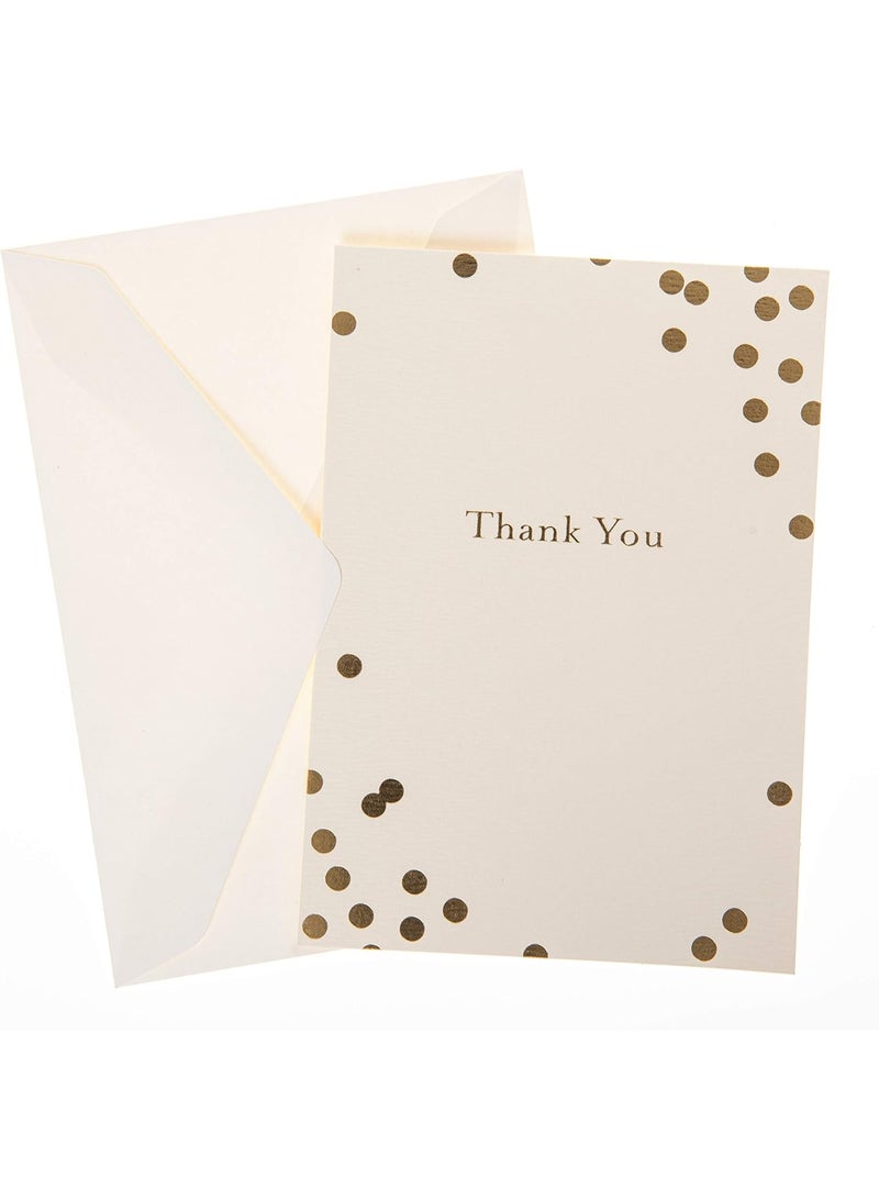 Graphique Box of Thank You Cards, Confetti - Includes 10 Cards with Matching Envelopes and Storage Box, Cute Stationery Made of Durable Heavy Cardstock, Cards Measure 3.25" x 4.75" - Image 3