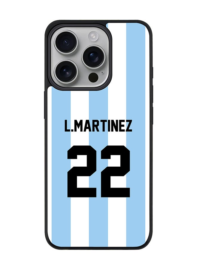 Stylizedd For iPhone 16 Pro Case [Compatible with MagSafe] Slim Magnetic cover Phone Case iPhone 16 Pro -Football Argentina L.Martinez  - Image 1