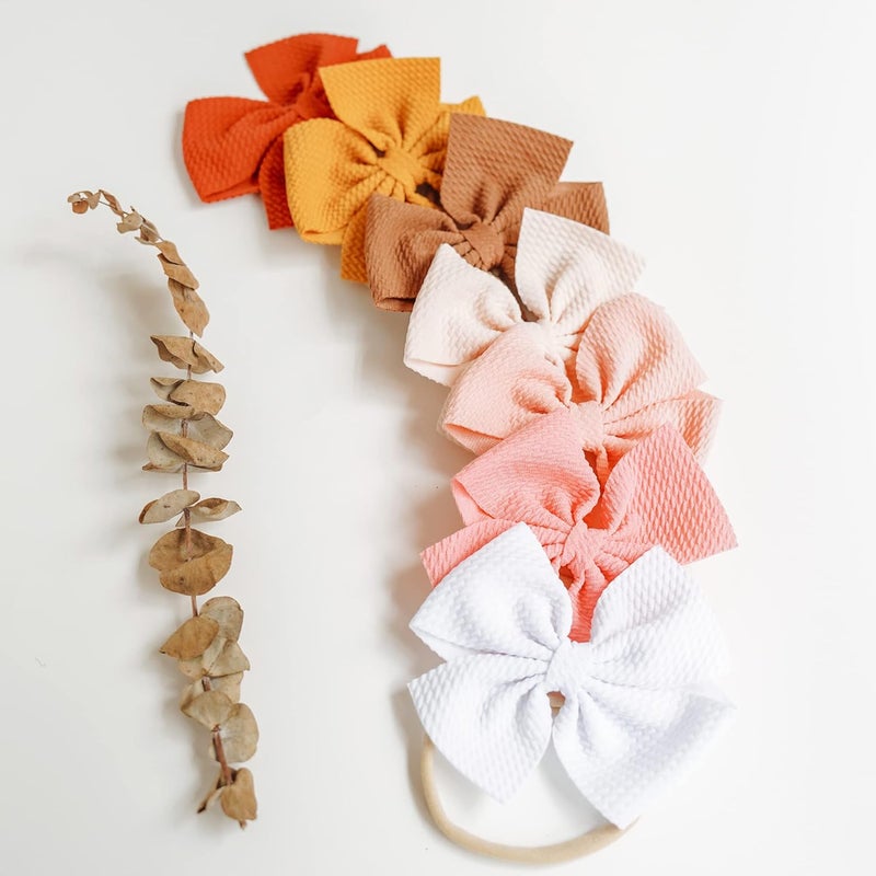 Prohouse 30 PCS Big Bows Baby Nylon Headbands Hairbands Hair Bows Elastics for Baby Girls Newborn Infant Toddler Child Hair Accessories - Image 5