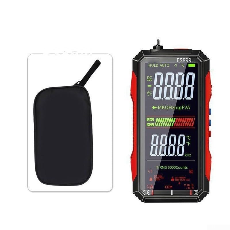 FS899L Digital Multimeter USB C Rechargeable True RMS Voltage Current Capacitance Test Leads - Image 1