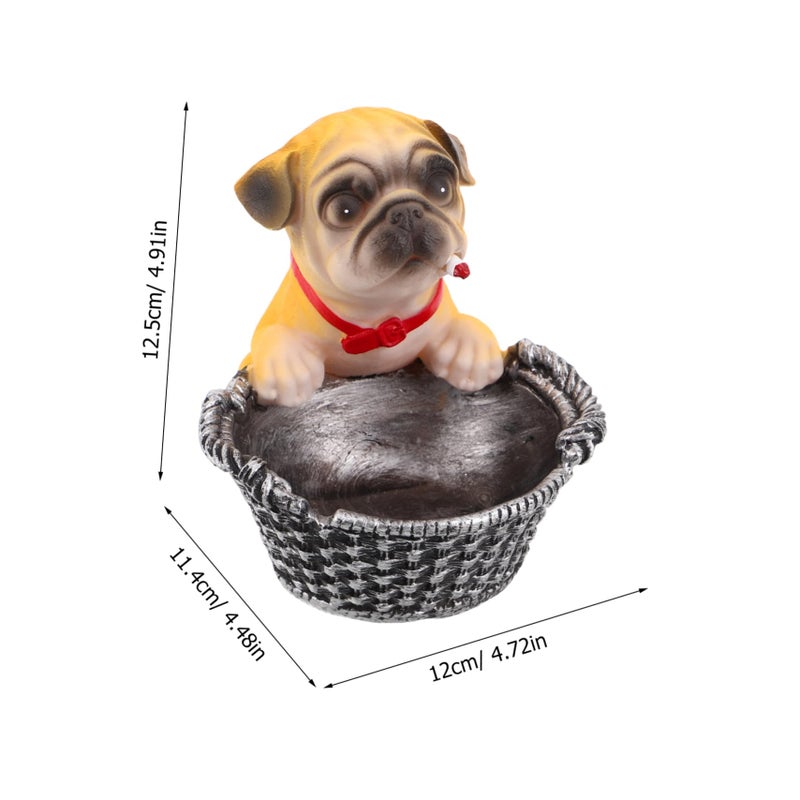 Funny Dog Resin Ashtray Compact Car Holder Home Travel Pet Accessory Decoration - Image 3