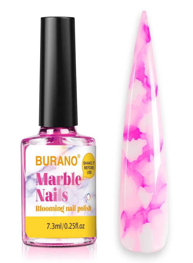 BURANO Marble Nail Gel Polish, 1 Bottle Blooming Gel Nail Polish Marble Tints Nail Polish, Marble Nails Art For Home DIY Nail Salon Nail Art Design (Pink) 04 - Image 1