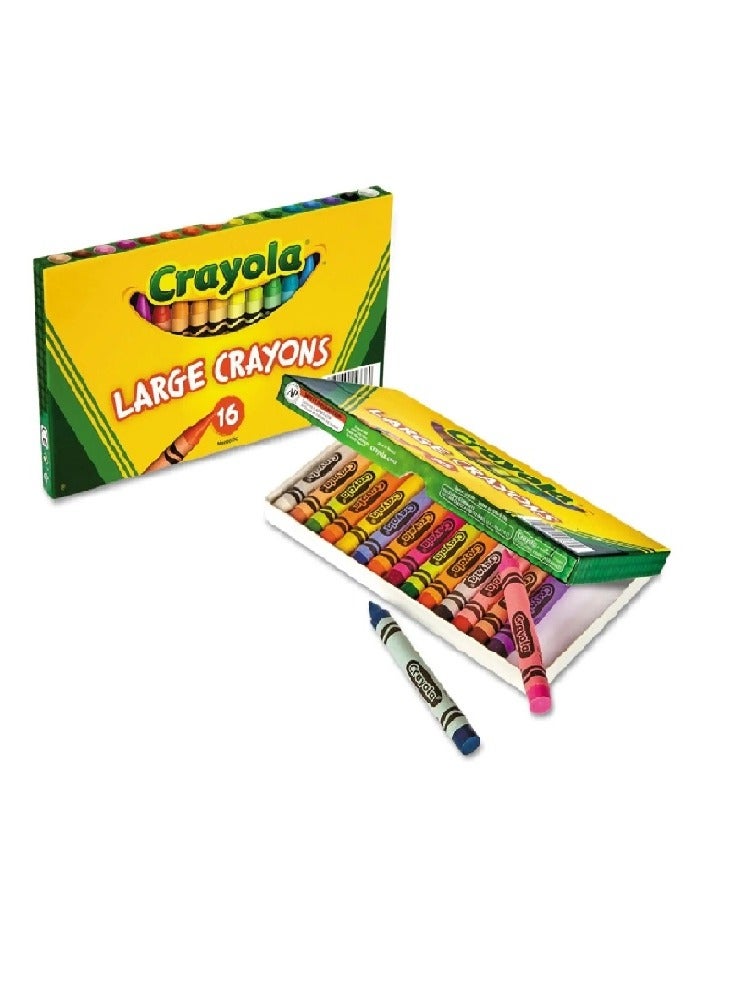 كرايولا أقلام تلوين كبيرة من كرايولا 16 قطعة - صندوق بغطاء رفع - Image 2