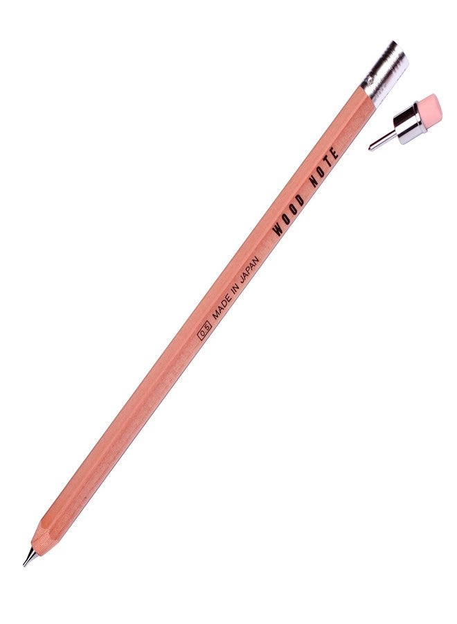 كتابوشي قلم رصاص ميكانيكي من نوع Kitaboshi Woodcase Note W-300R، 0.5 مم (عبوة من 3 أقلام رصاص) - Image 2