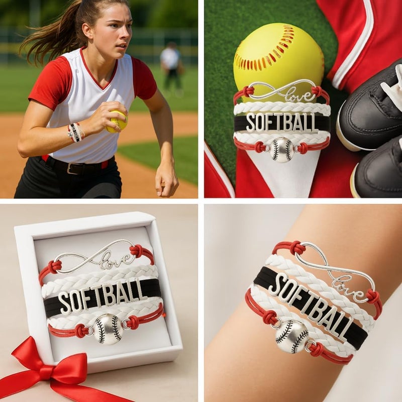 Infinity Collection Infinity Charm Bracelet - Adjustable Softball Jewelry for Players, Teams and Coaches Gifts - Image 2
