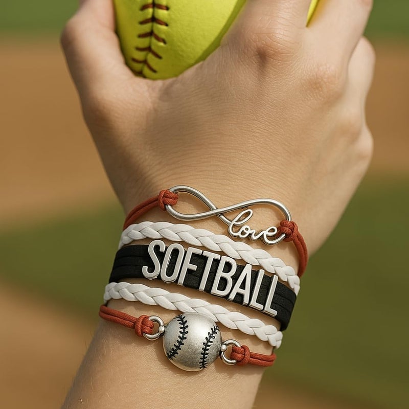 Infinity Collection Infinity Charm Bracelet - Adjustable Softball Jewelry for Players, Teams and Coaches Gifts - Image 3