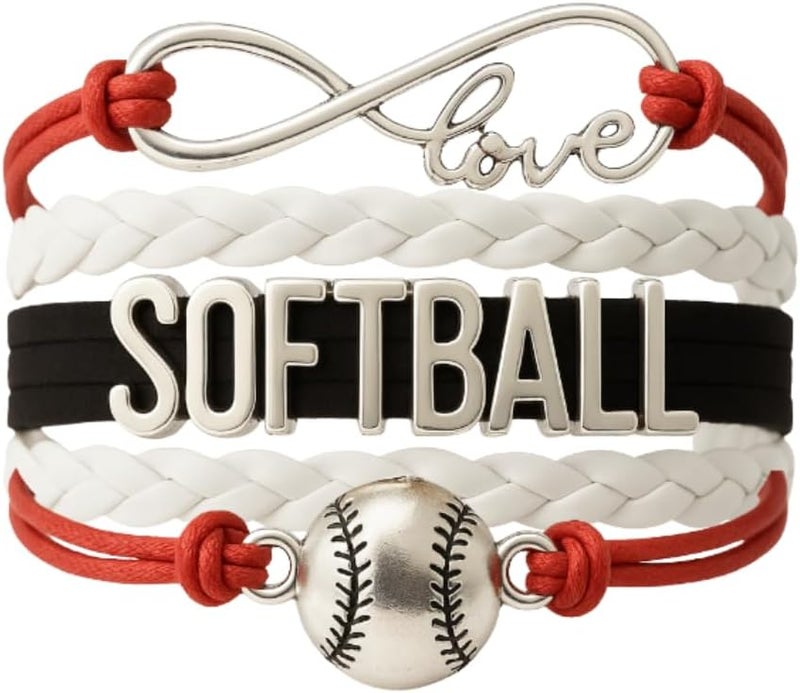 Infinity Collection Infinity Charm Bracelet - Adjustable Softball Jewelry for Players, Teams and Coaches Gifts - Image 1