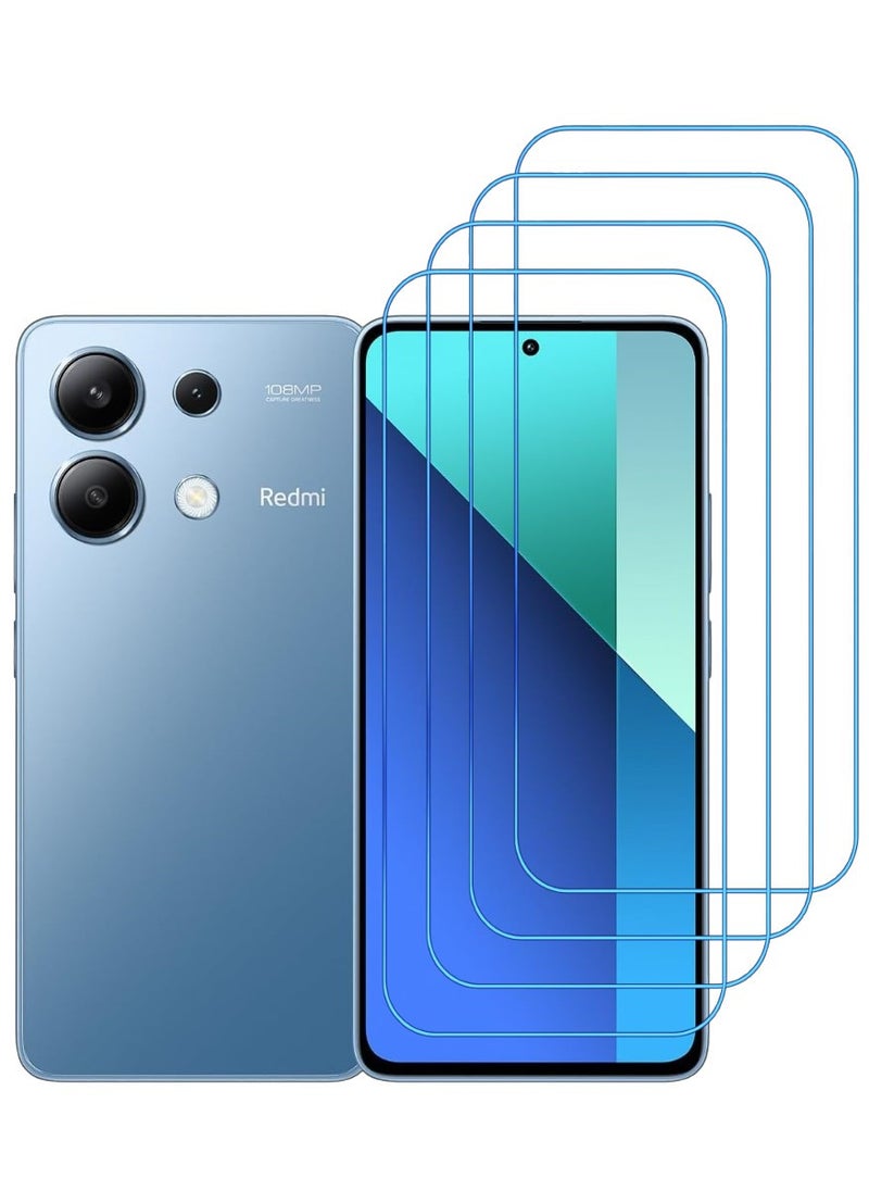 ACLIX 4 Pieces Antistatic ESD Dustproof Premium Quality High Definition Clear Tempered Glass Screen Protector Designed For Xiaomi Redmi Note 13 - Image 1