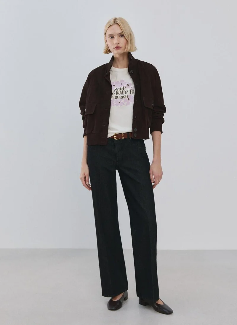 MANGO  Printed cotton-blend t-shirt for Women | Best Price UAE