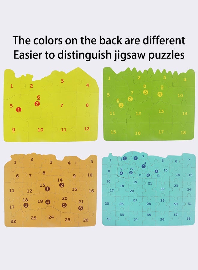 جساي تويز لغز النمو المتقدم للأطفال 4 في 1 - مواضيع متعددة (المواسم / الديناصورات / الأميرة) مع نظام الظهر المشفر باللون-00525 - Image 5