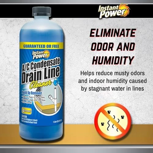 Instant Power A/C Condensate Drain Line Cleaner - AC & HVAC Unclogger for Air Conditioner Drain Lines, Prevents Odors & Water Damage, Safe for Pipes & Septic Systems - 32 oz (Pack of 1) - Image 5
