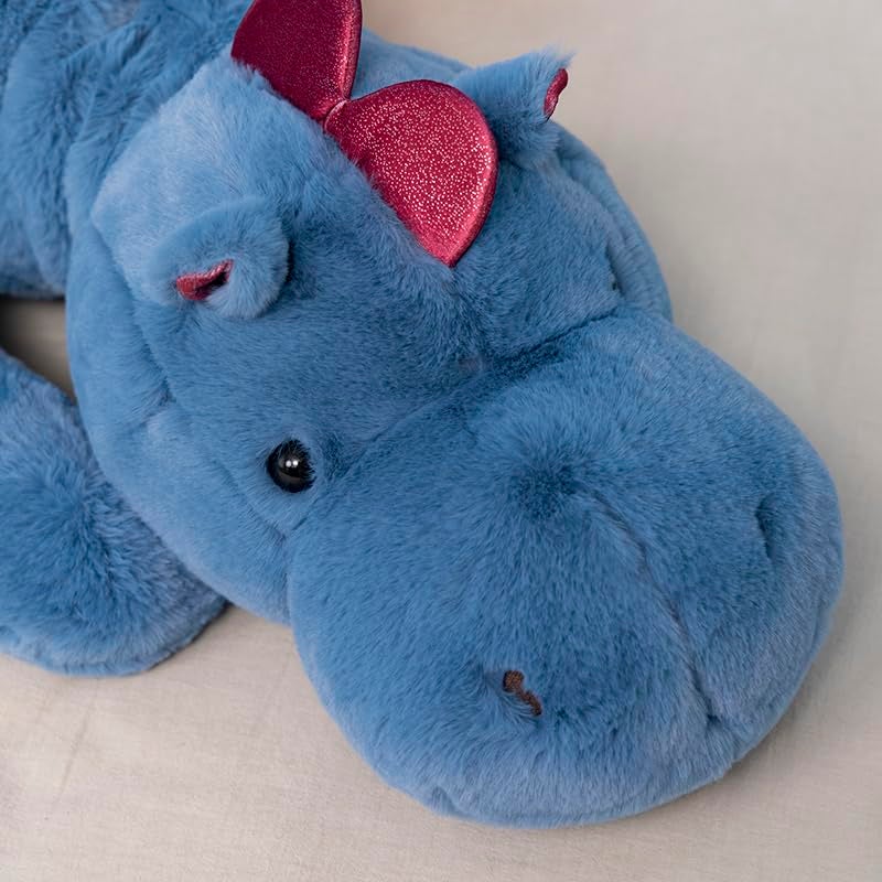 Leahaoe Weighted Dragon Stuffed Animal  Soft And Sturdy Weighted Stuffed Animals For Kids And Adults  Medium Blue Dragon Stuffed Animal(35.4"" 5Lbs) - Image 3