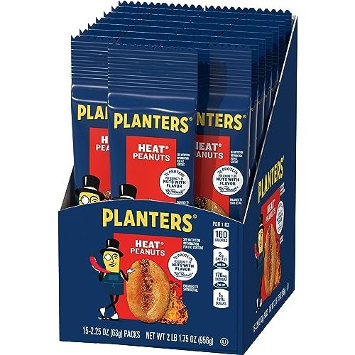 PLANTERS Heat Peanuts Spicy Snacks Hot Peanuts 225 oz 15Pack Nuts with a Hot and Spicy Taste - Image 5