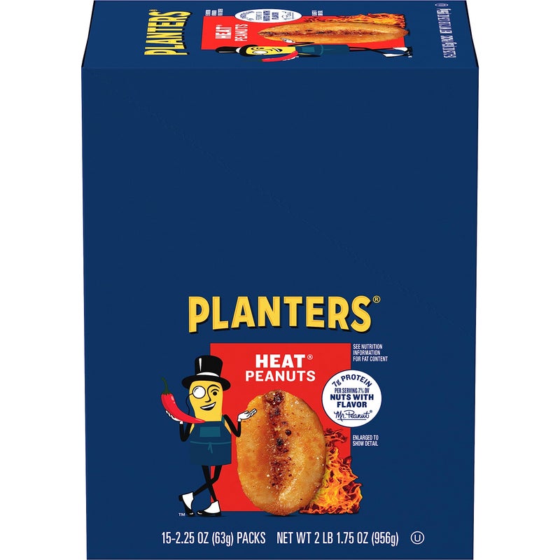 PLANTERS Heat Peanuts Spicy Snacks Hot Peanuts 225 oz 15Pack Nuts with a Hot and Spicy Taste - Image 3
