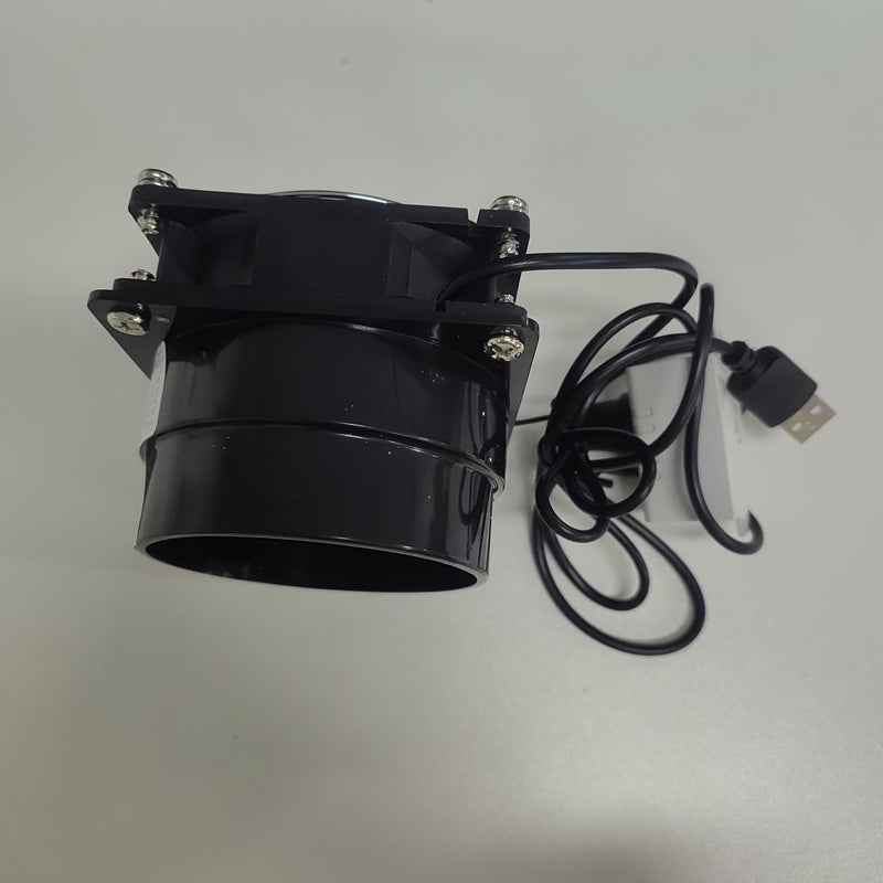 5V USB Mini Range Hood Fan Black Plastic Metal Wire - Image 3