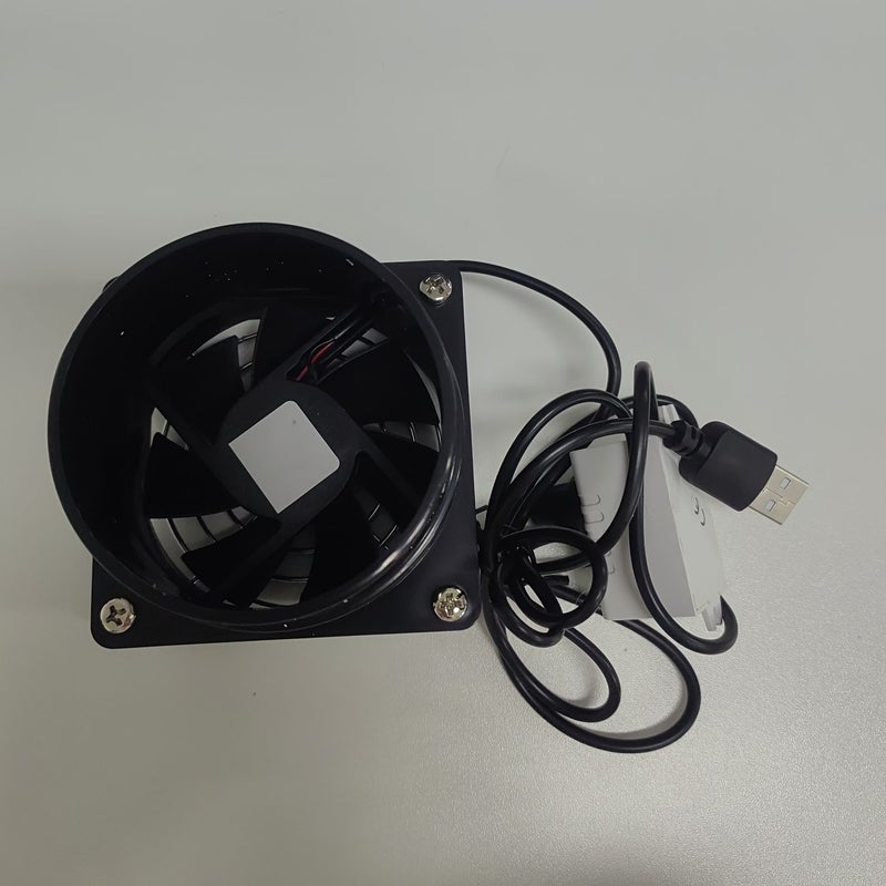 5V USB Mini Range Hood Fan Black Plastic Metal Wire - Image 2