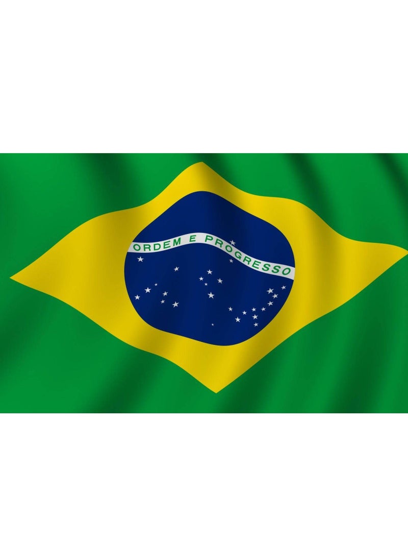 Vitacelli BRAZIL  Flag National Day Durable Long Lasting For Outdoor And Indoor Use For Building Home And Car Decoration 150X90CM  - Image 3