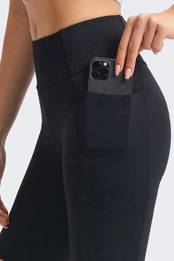 SVL Women's Biker Shorts with Pockets - Black - SVL