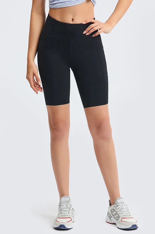 SVL Women's Biker Shorts with Pockets - Black - SVL