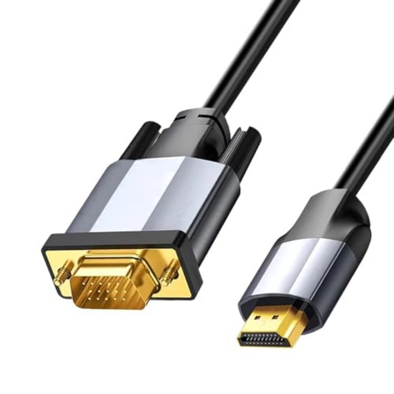 كابل محول HDMI إلى VGA، 3M/9.8ft مطلي بالذهب 1080P رقمي HDMI إلى VGA كابل محول فيديو تناظري للكمبيوتر، سطح المكتب، الكمبيوتر المحمول، الكمبيوتر الشخصي، الشاشة، جهاز العرض، HDTV - Image 1