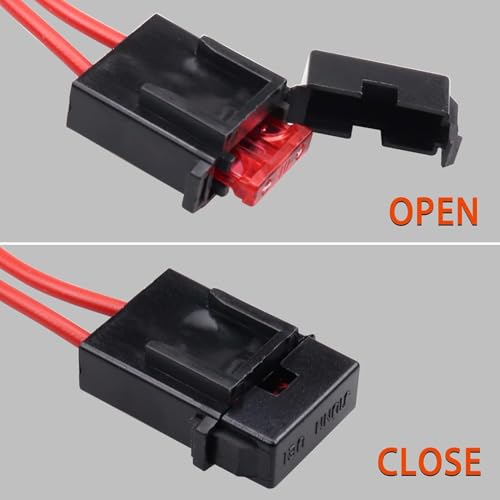Gebildet 2pcs 12-24V 16 AWG Specialized Car Fuse Holder Connector Micro2 Blade Type Fuse Holder for Fusebox Panels with 4pcs Blade Fuse(3/5/10/15Amp) - Image 4