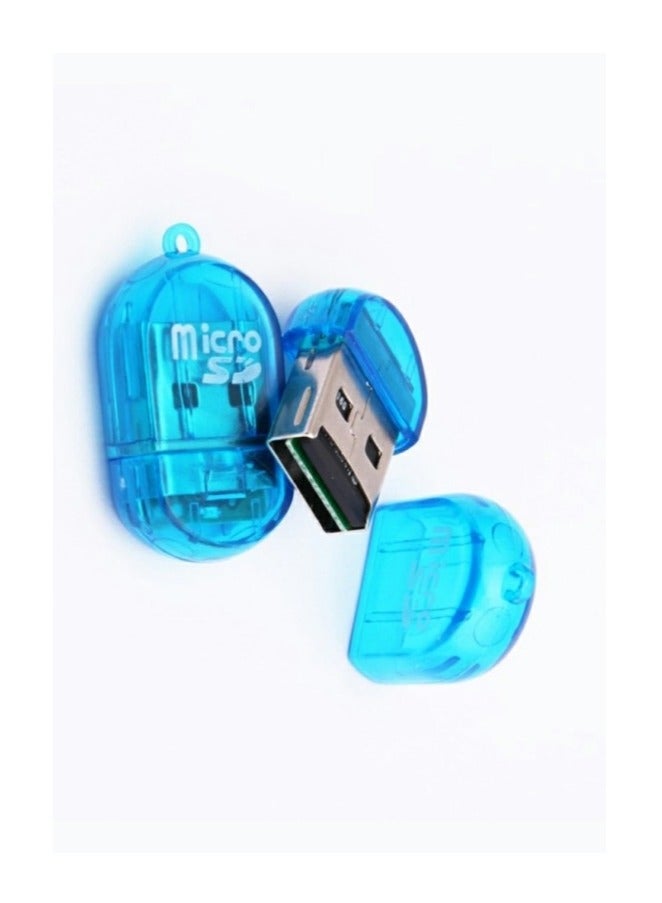 2 pcs Mini Good Speed USB Card Reader Support TF MicroSD Mobile Memory Card (Multi-Color)  - Image 1