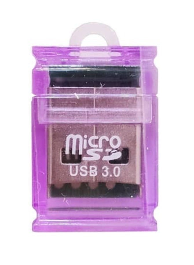 2 pcs Mini Good Speed USB Card Reader Support TF MicroSD Mobile Memory Card (Multi-Color)