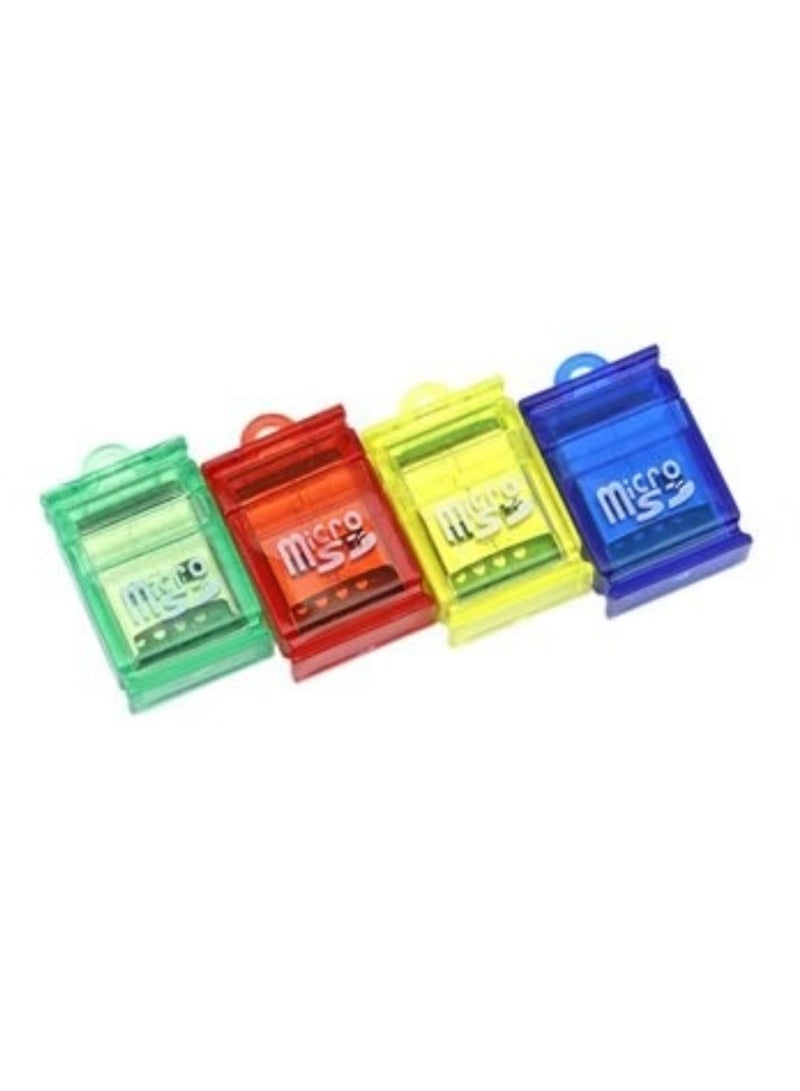 2 pcs Mini Good Speed USB Card Reader Support TF MicroSD Mobile Memory Card (Multi-Color)