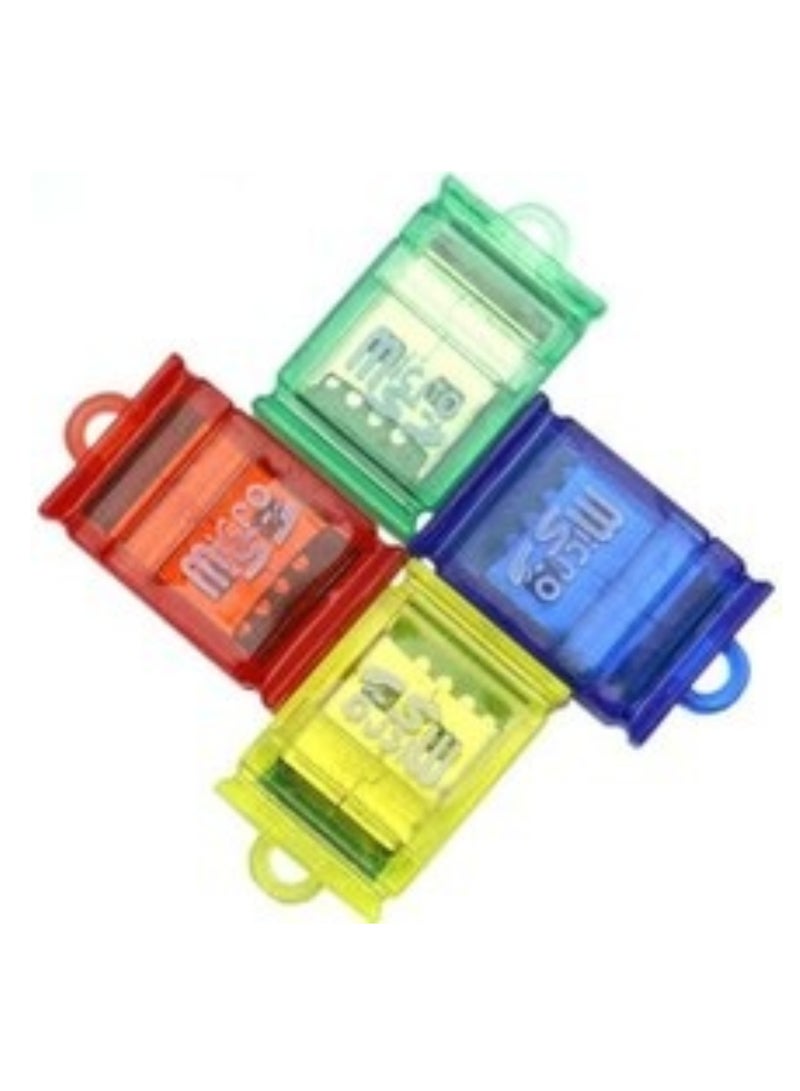 2 pcs Mini Good Speed USB Card Reader Support TF MicroSD Mobile Memory Card (Multi-Color)