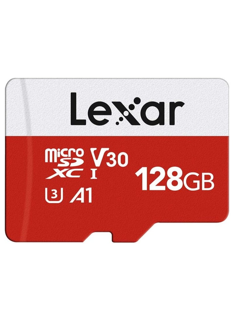 Lexar - Lexar 128GB Micro SD Card, microSDXC UHS-I Flash Memory Card with Adapter - Up to 100MB/s, A1, U3, Class10, V30, High Speed TF Car - Image 1
