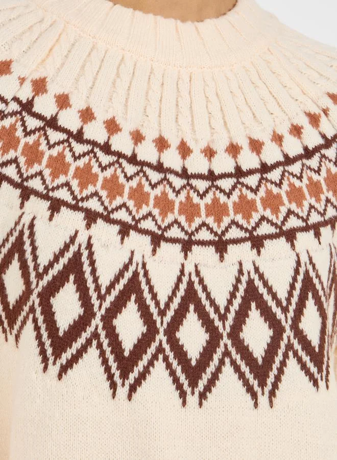 Styli Geometric Knit Dress