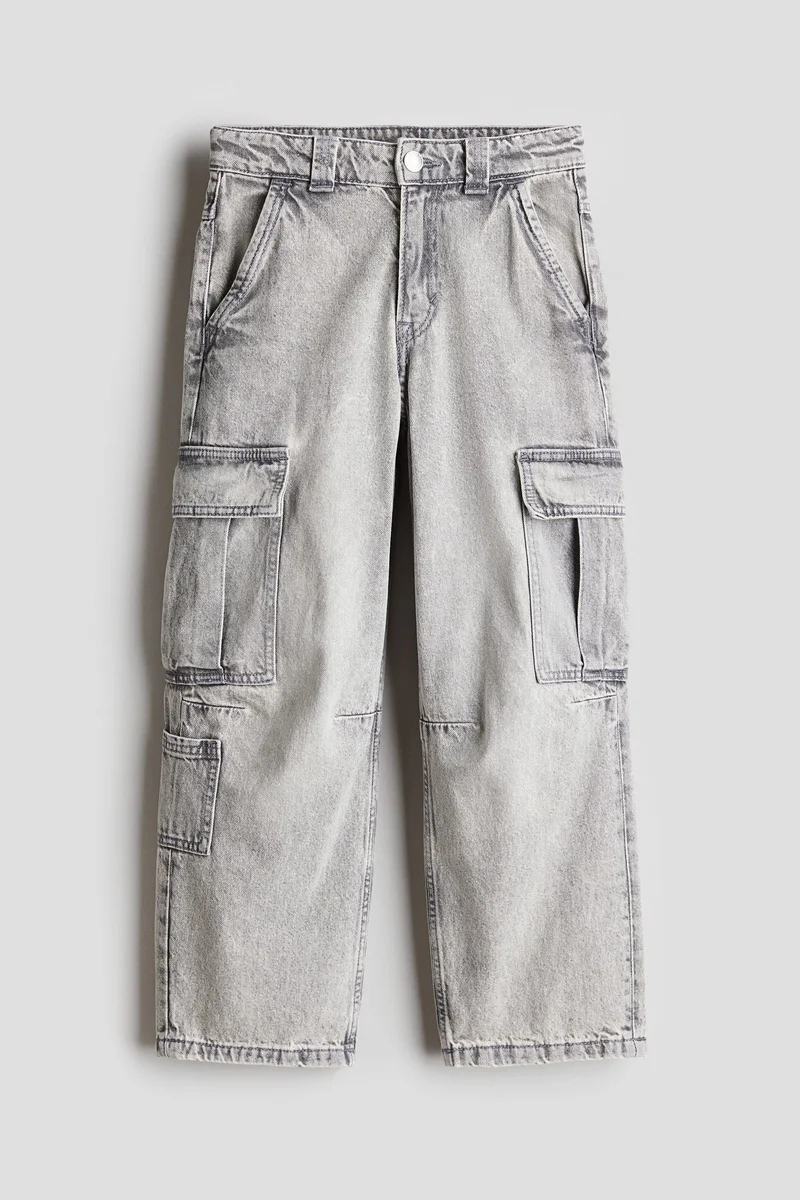 H&M Wide-Leg Cargo Jeans
