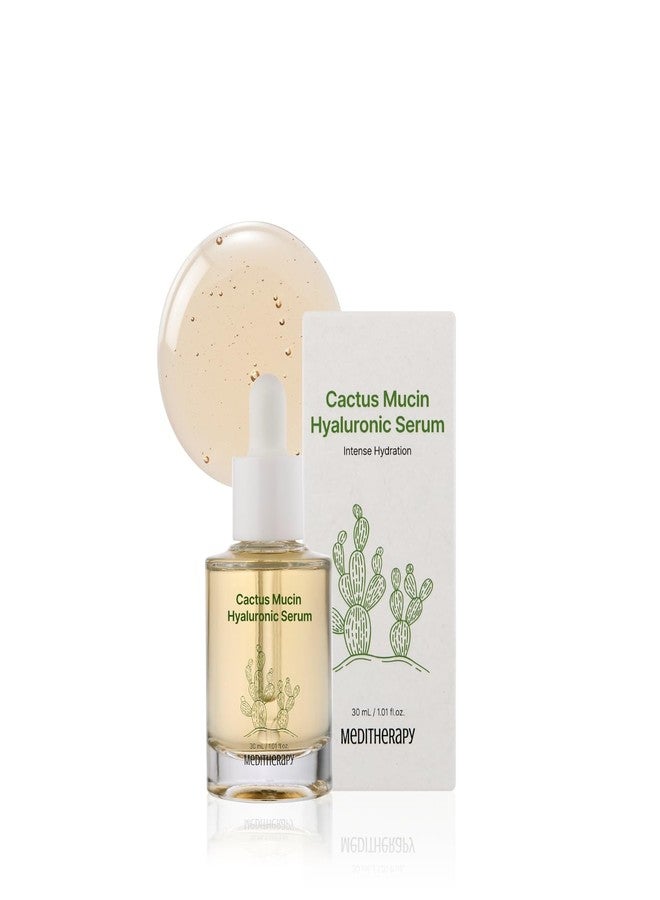 MEDITHERAPY Cactus Mucin Hyaluronic Serum - Korean Hyaluronic Acid Serum for Face - Hydrates 10 Layers Deep with Moisture-Locking Effect, Repairs Skin Barrier - Vegan Serum for Dry and Sensitive Skin, 1.01 fl.oz - Image 1