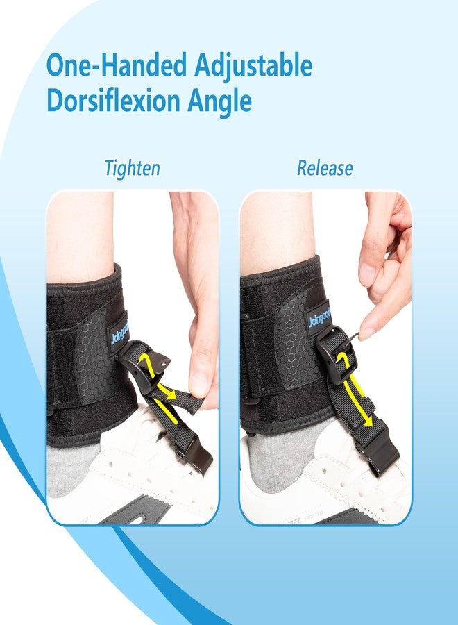 joingood AFO Foot Drop Brace for Walking, Upgraded Zinc Alloy Hook, Includes Eyelet Hook for Elastic Laces, Adjustable Drop Foot Support Brace Fits Left or Right Foot for Men & Women, L/XL - Image 4